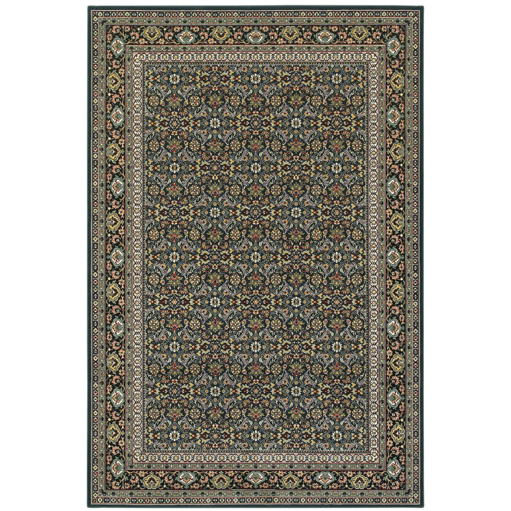 Oriental Weavers Kashan 180L1 Multicolor Rectangle Indoor Area Rug - Luxurious Stain Resistant Persian Style Rug with Floral Design-
