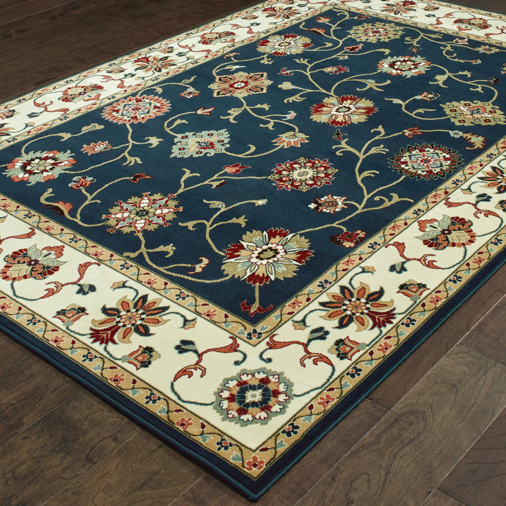Oriental Weavers Kashan 2336B Multicolor Rectangle Indoor Area Rug - Luxurious Stain Resistant Persian Style Rug with Floral Design-