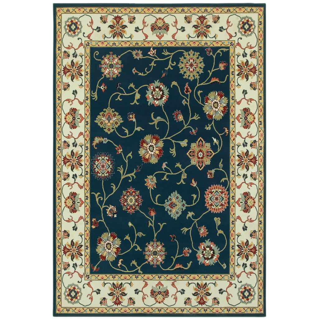 Oriental Weavers Kashan 2336B Multicolor Rectangle Indoor Area Rug - Luxurious Stain Resistant Persian Style Rug with Floral Design-