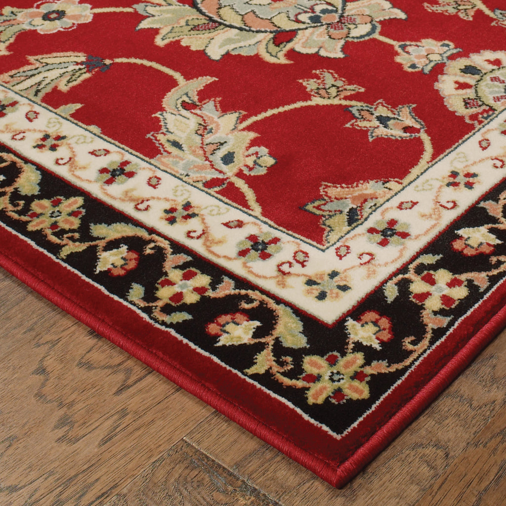 Oriental Weavers Kashan 370RI Multicolor Rectangle Indoor Area Rug - Luxurious Stain Resistant Persian Style Rug with Floral Design-