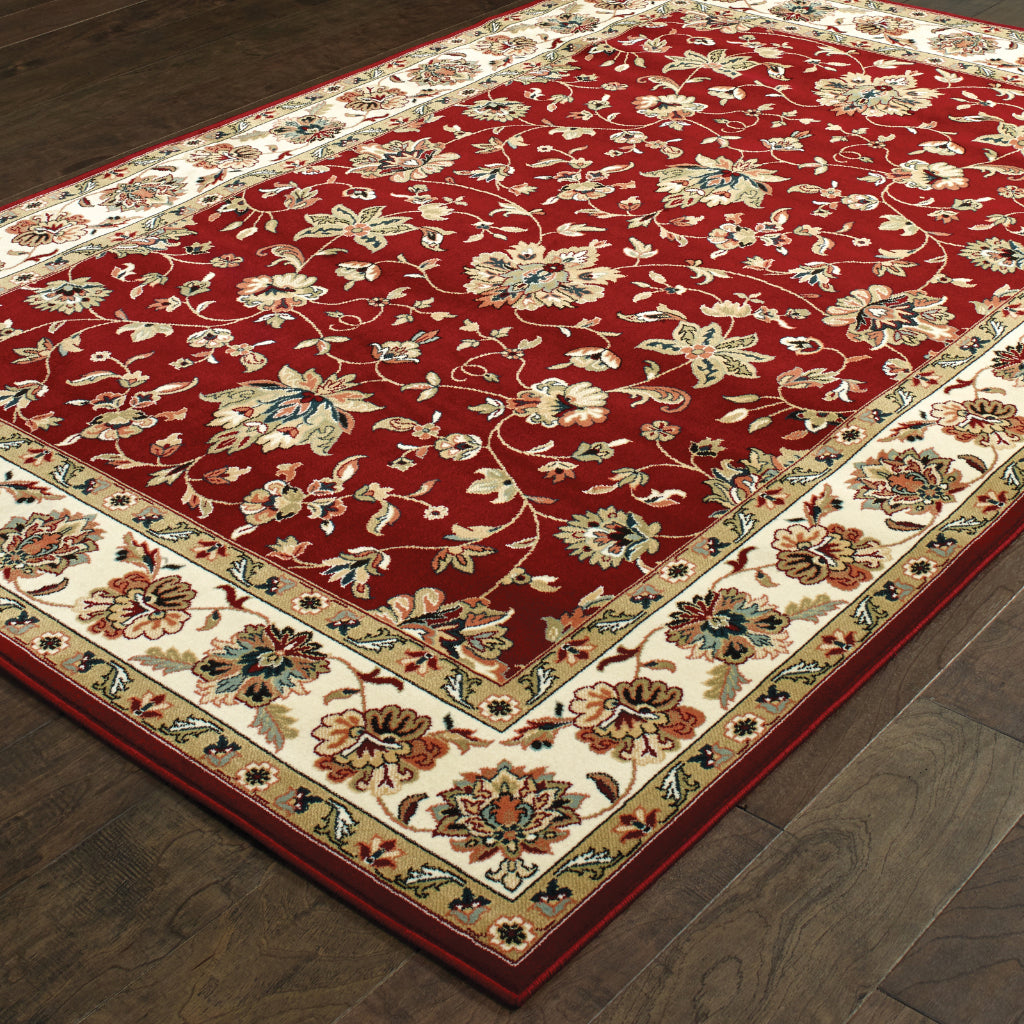 Oriental Weavers Kashan 4929R Multicolor Rectangle Indoor Area Rug - Luxurious Stain Resistant Persian Style Rug with Floral Design-