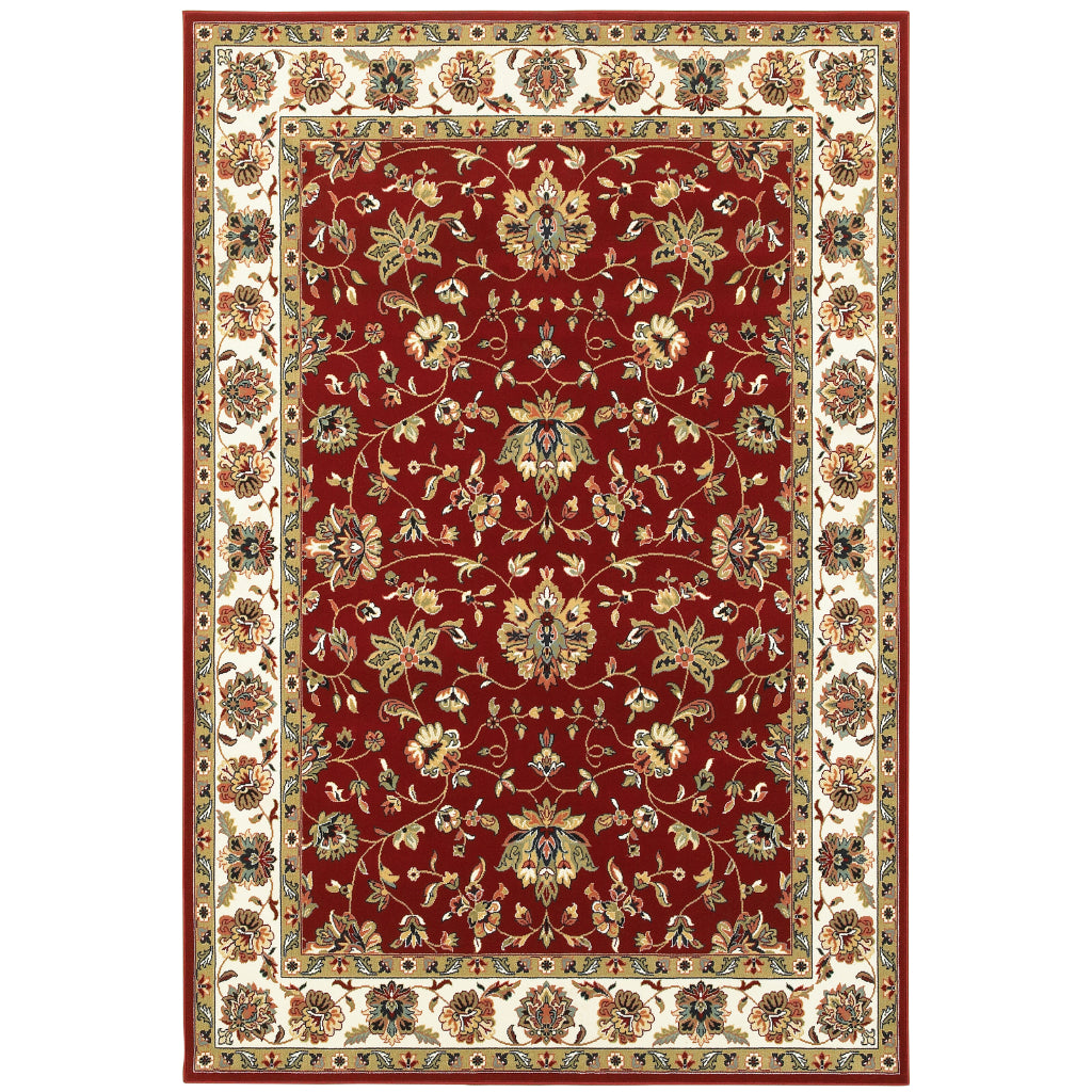 Oriental Weavers Kashan 4929R Multicolor Rectangle Indoor Area Rug - Luxurious Stain Resistant Persian Style Rug with Floral Design-