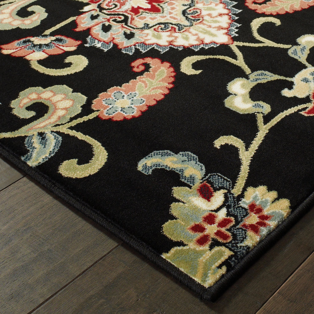 Oriental Weavers Kashan 9946K Multicolor Rectangle Indoor Area Rug - Luxurious Stain Resistant Persian Style Rug with Floral Design-
