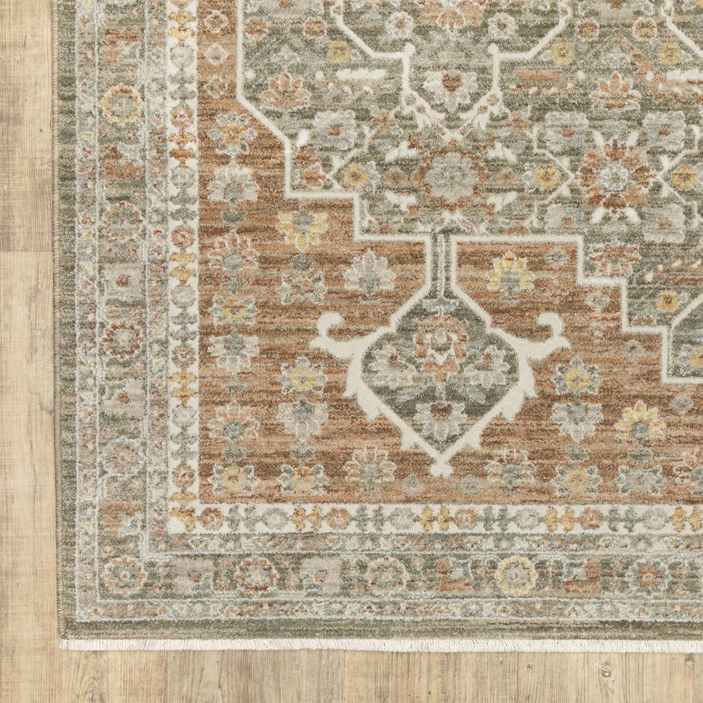 Oriental Weavers Keaton KEA01 Rust Rectangle Indoor Runner Oriental Pattern-