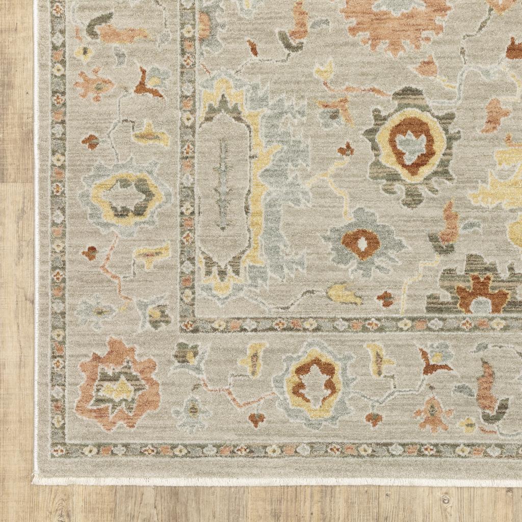 Oriental Weavers Keaton KEA03 Grey Rectangle Indoor Runner Oriental Pattern-