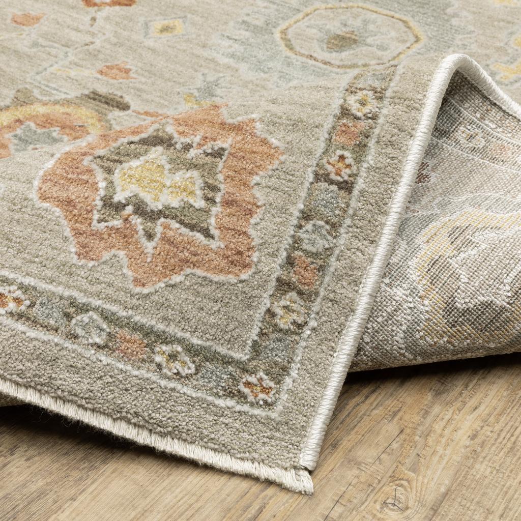 Oriental Weavers Keaton KEA03 Grey Rectangle Indoor Runner Oriental Pattern-