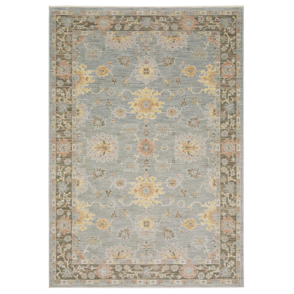 Oriental Weavers Keaton KEA05 Blue Rectangle Indoor Area Rug Oriental Pattern-