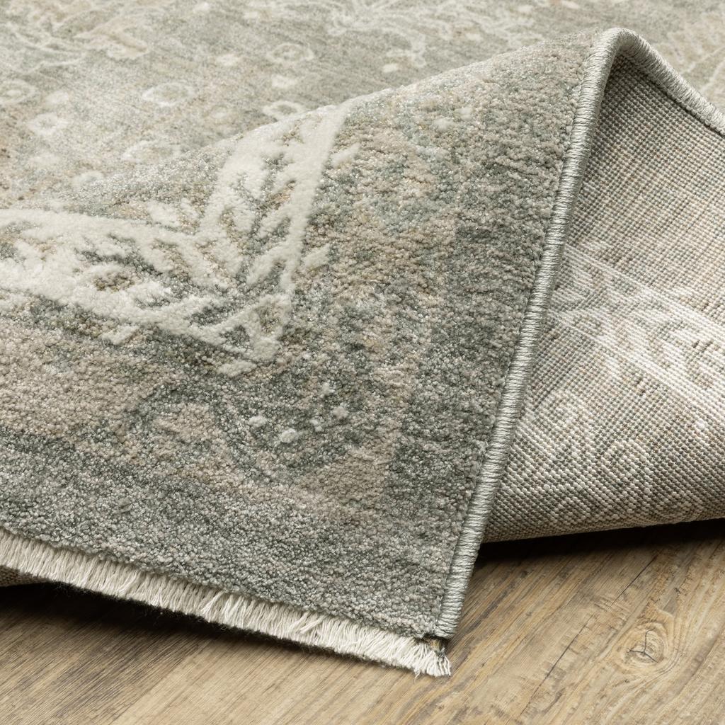 Oriental Weavers Keaton KEA07 Green Rectangle Indoor Area Rug Oriental Pattern-