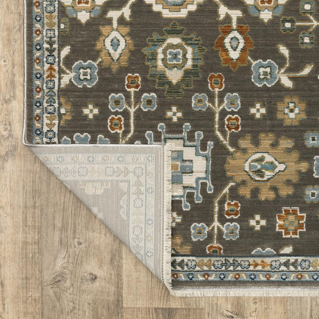 Oriental Weavers Keira KEI01 Grey Rectangle Indoor Area Rug Floral Pattern-