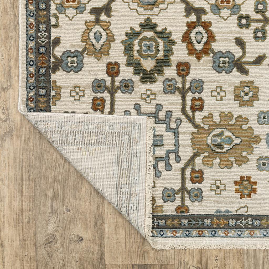 Oriental Weavers Keira KEI02 Ivory Rectangle Indoor Area Rug Floral Pattern-