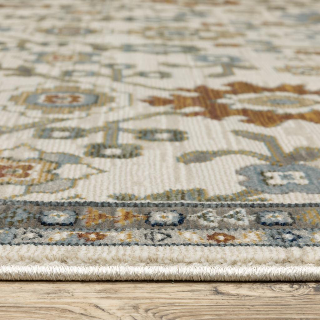 Oriental Weavers Keira KEI02 Ivory Rectangle Indoor Area Rug Floral Pattern-