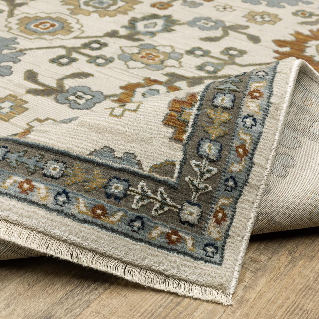 Oriental Weavers Keira KEI02 Ivory Rectangle Indoor Area Rug Floral Pattern-