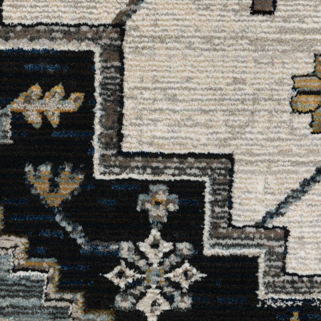 Oriental Weavers Keira KEI04 Blue Rectangle Indoor Area Rug Medallion Pattern-