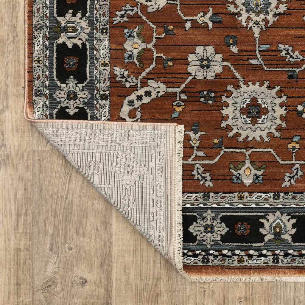 Oriental Weavers Keira KEI05 Rust Rectangle Indoor Area Rug Oriental Pattern-