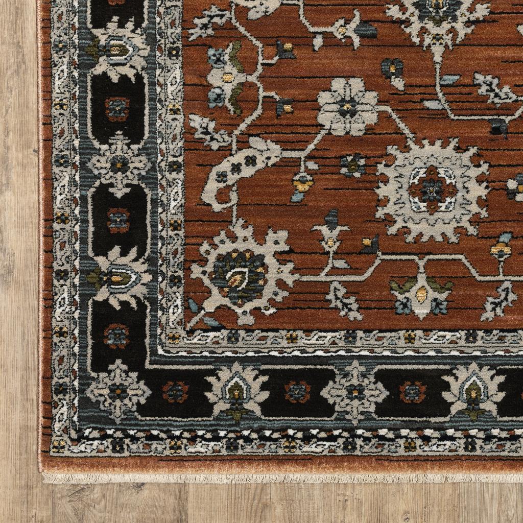 Oriental Weavers Keira KEI05 Rust Rectangle Indoor Runner Oriental Pattern-