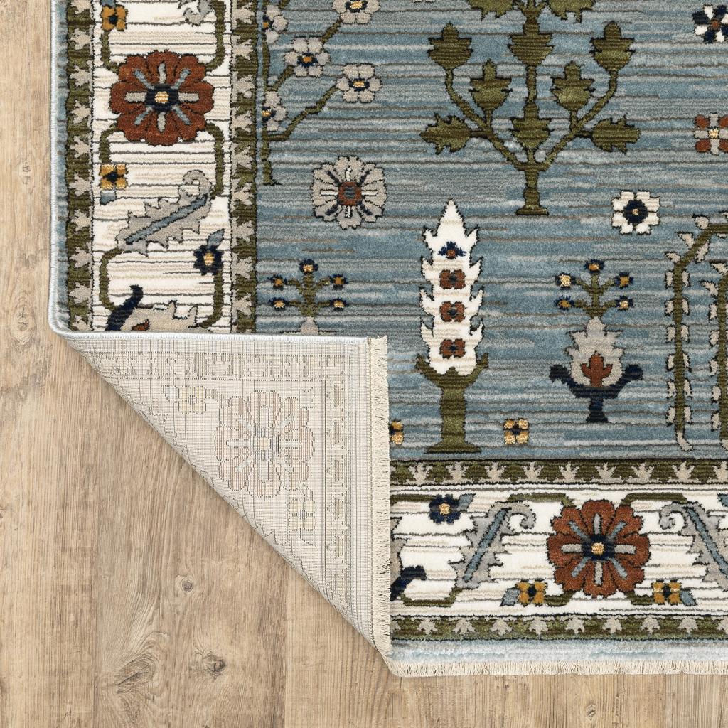 Oriental Weavers Keira KEI06 Blue Rectangle Indoor Area Rug Floral Pattern-