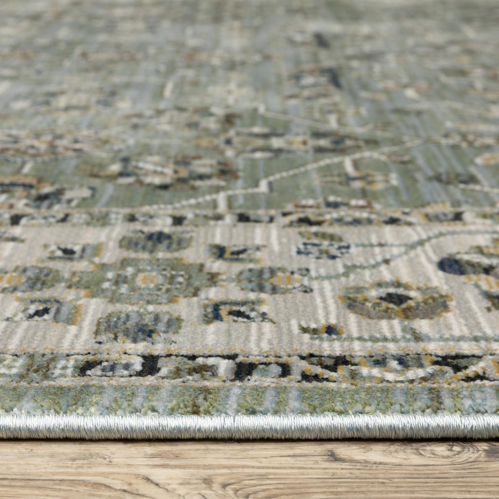 Oriental Weavers Keira KEI07 Blue Rectangle Indoor Area Rug Floral Pattern-