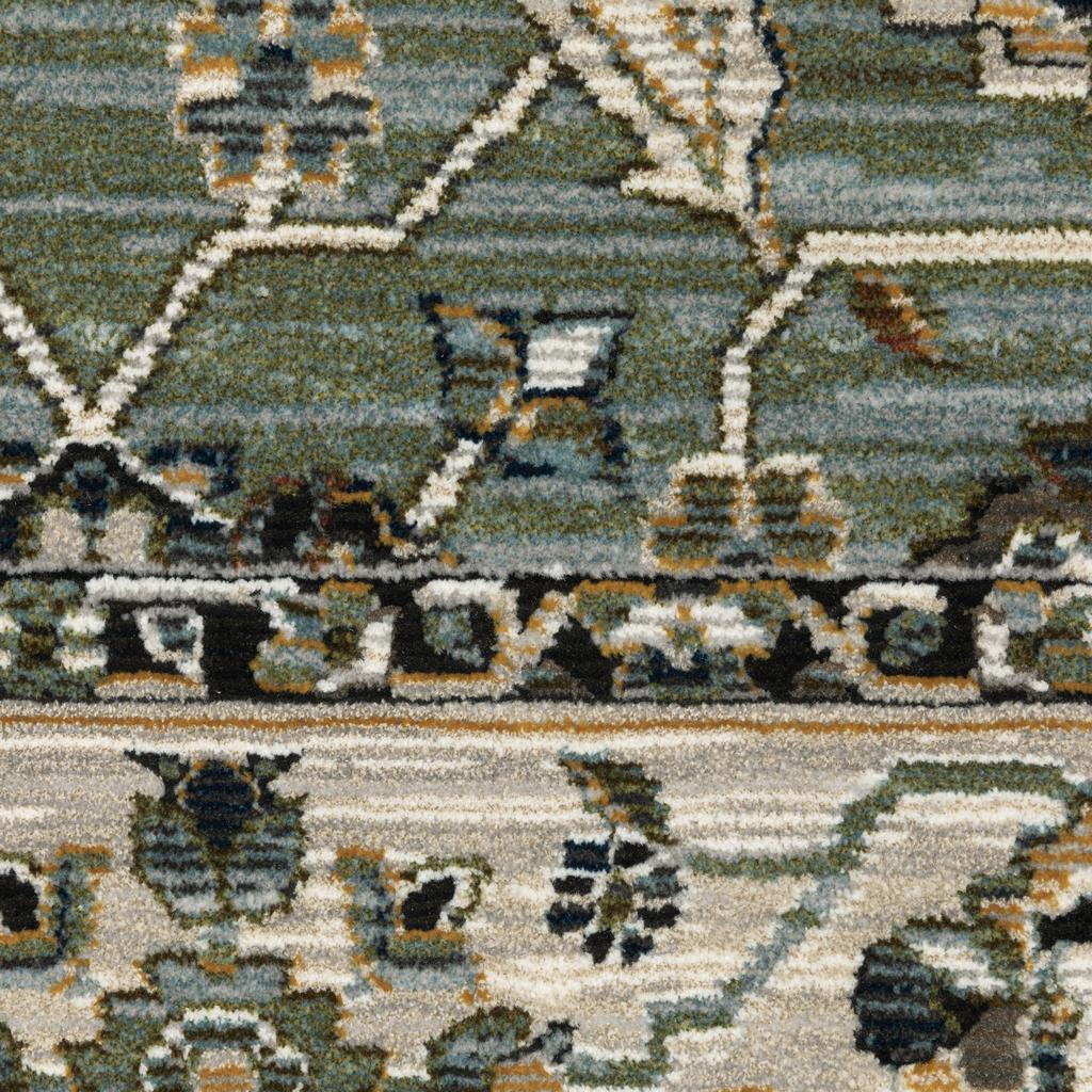 Oriental Weavers Keira KEI07 Blue Rectangle Indoor Area Rug Floral Pattern-