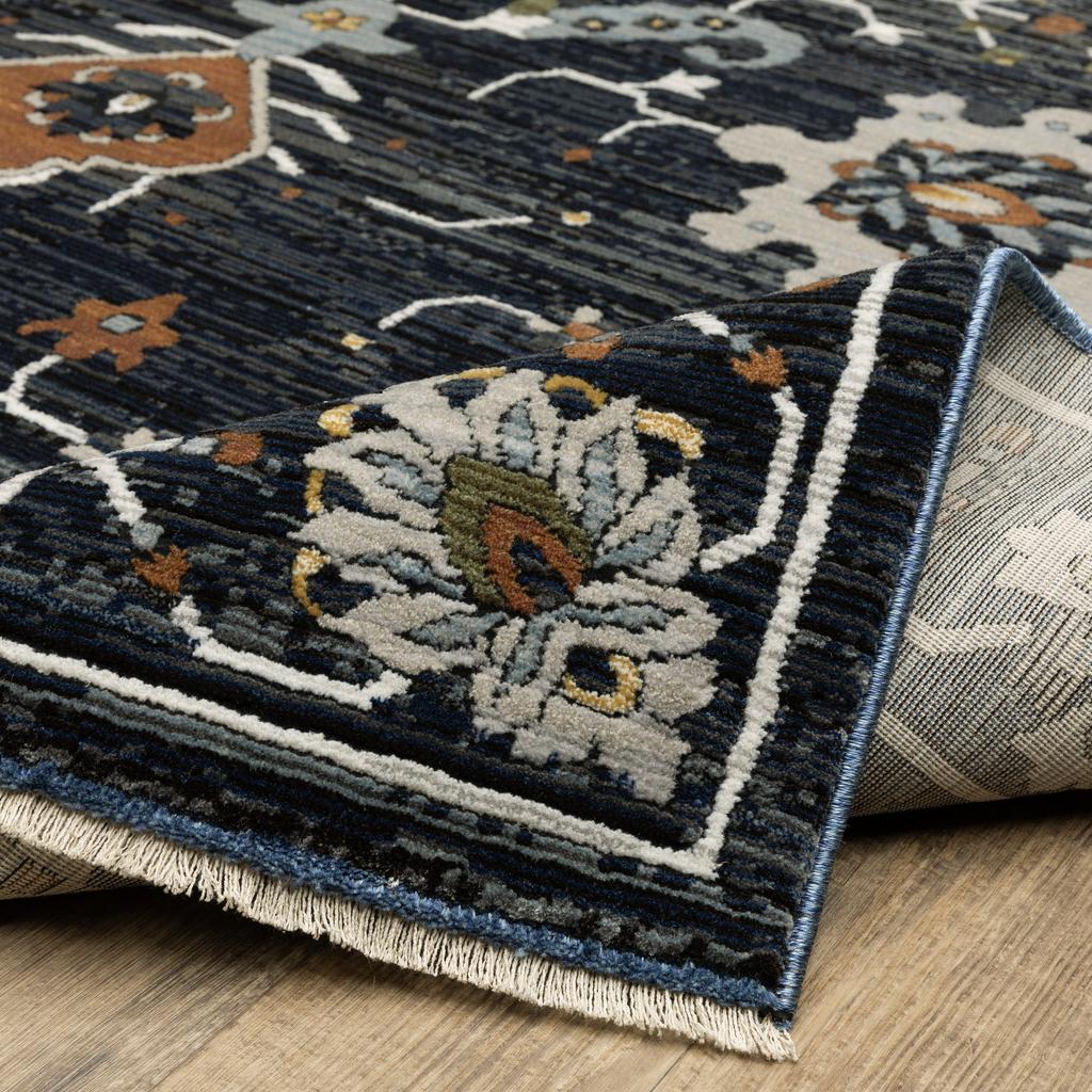 Oriental Weavers Keira KEI08 Blue Rectangle Indoor Runner Oriental Pattern-