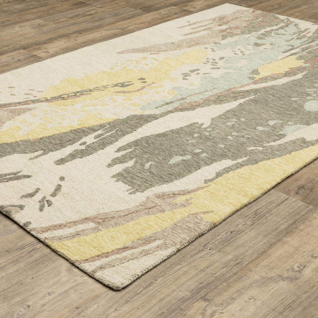 Oriental Weavers Kipton KIP02 Beige Rectangle Indoor Area Rug Abstract Pattern-