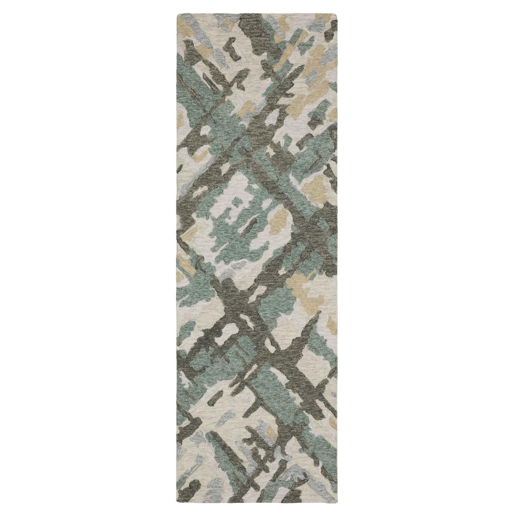 Oriental Weavers Kipton KIP08 Grey Rectangle Indoor Runner Abstract Pattern-