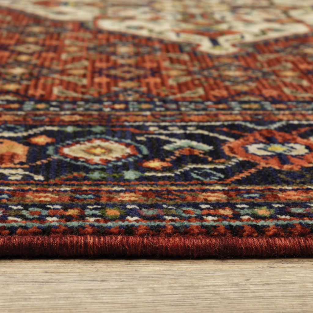 Oriental Weavers Lilihan 001C6 Multicolor Rectangle Indoor Runner - Soft & Durable Low Pile Rug with Medallion Design-