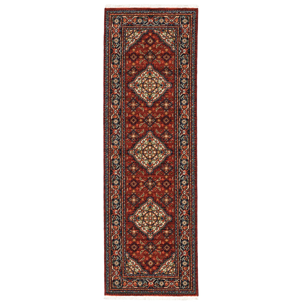 Oriental Weavers Lilihan 001C6 Multicolor Rectangle Indoor Runner - Soft & Durable Low Pile Rug with Medallion Design-