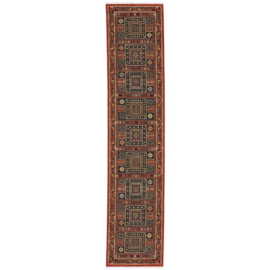 Oriental Weavers Lilihan 002C6 Multicolor Rectangle Indoor Runner - Soft & Durable Low Pile Rug with Geometric Design-