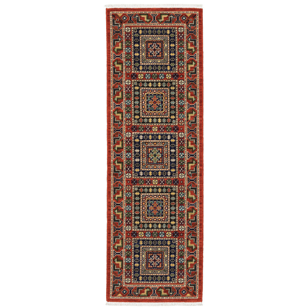 Oriental Weavers Lilihan 002C6 Multicolor Rectangle Indoor Runner - Soft & Durable Low Pile Rug with Geometric Design-