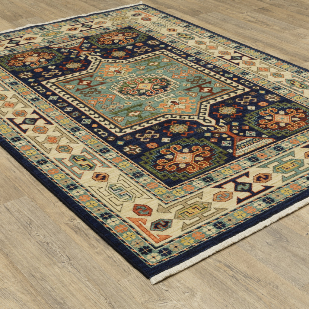 Oriental Weavers Lilihan 041H6 Multicolor Rectangle Indoor Area Rug - Soft & Durable Low Pile Rug with Medallion Design-