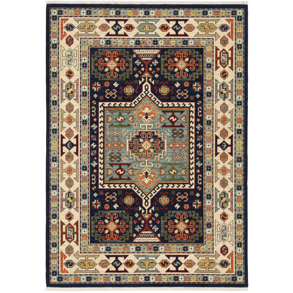 Oriental Weavers Lilihan 041H6 Multicolor Rectangle Indoor Area Rug - Soft & Durable Low Pile Rug with Medallion Design-