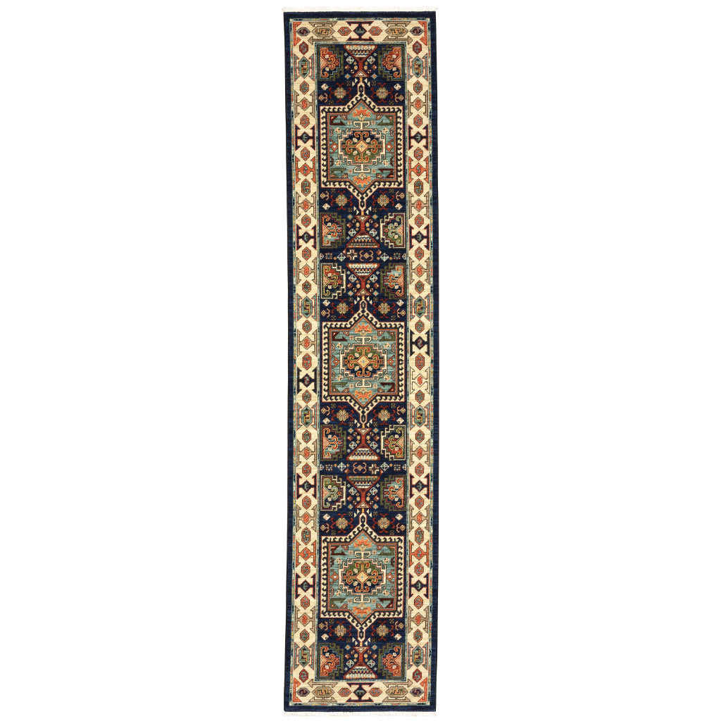 Oriental Weavers Lilihan 041H6 Multicolor Rectangle Indoor Runner - Soft & Durable Low Pile Rug with Medallion Design-