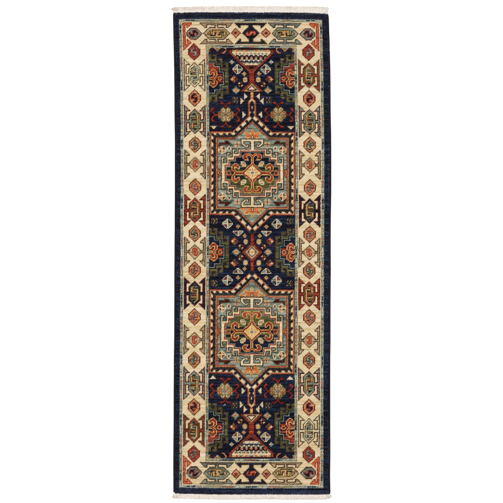 Oriental Weavers Lilihan 041H6 Multicolor Rectangle Indoor Runner - Soft & Durable Low Pile Rug with Medallion Design-