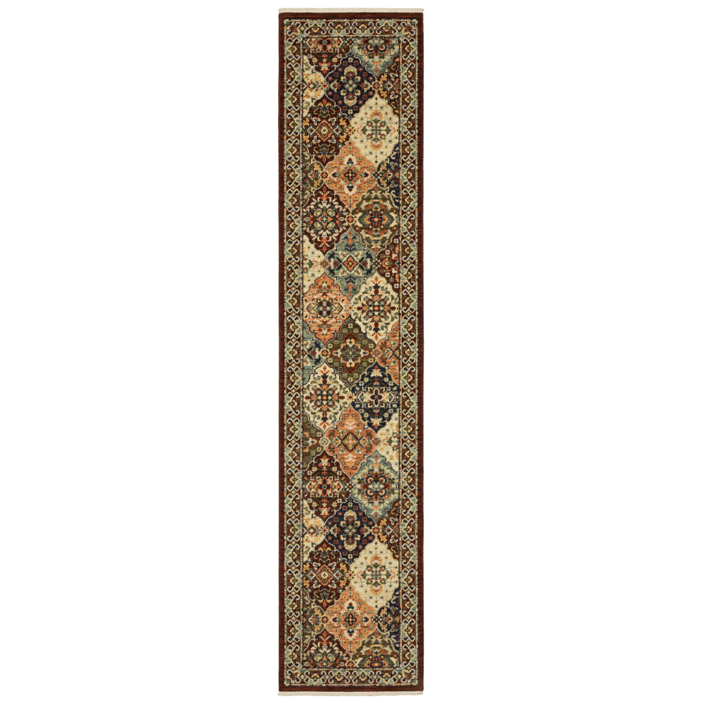 Oriental Weavers Lilihan 050X6 Multicolor Rectangle Indoor Runner - Soft & Durable Low Pile Rug with Oriental Design-