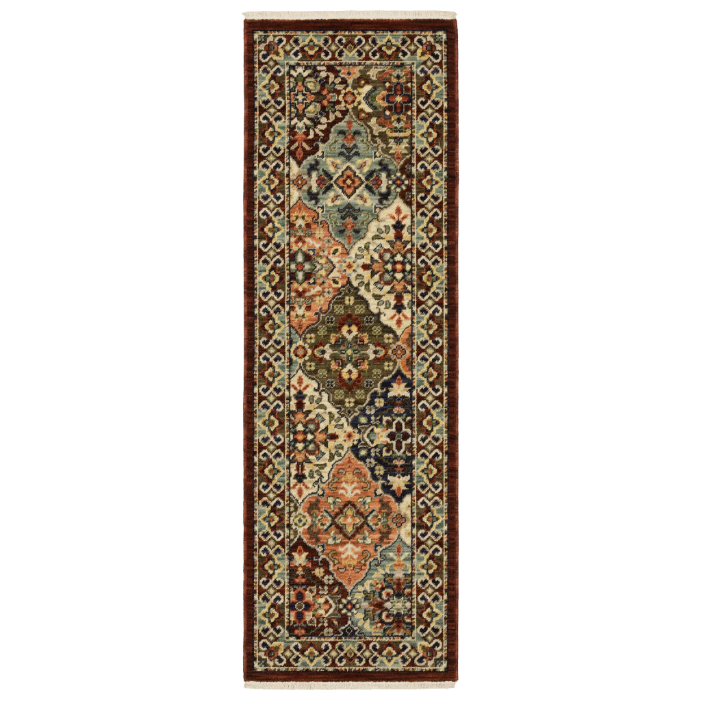 Oriental Weavers Lilihan 050X6 Multicolor Rectangle Indoor Runner - Soft & Durable Low Pile Rug with Oriental Design-