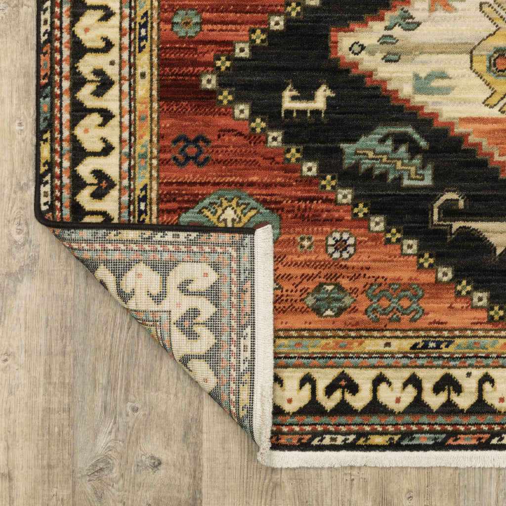 Oriental Weavers Lilihan 051K6 Multicolor Rectangle Indoor Area Rug - Soft & Durable Low Pile Rug with Medallion Design-