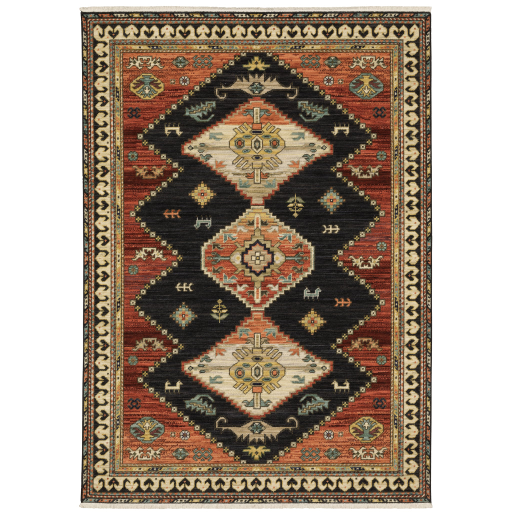 Oriental Weavers Lilihan 051K6 Multicolor Rectangle Indoor Area Rug - Soft & Durable Low Pile Rug with Medallion Design-