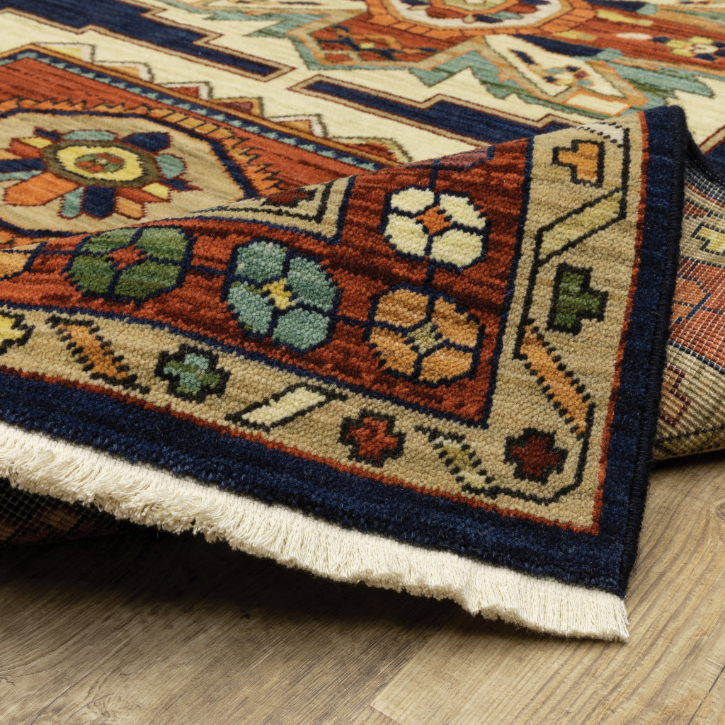 Oriental Weavers Lilihan 090B6 Multicolor Rectangle Indoor Runner - Soft & Durable Low Pile Rug with Oriental Design-