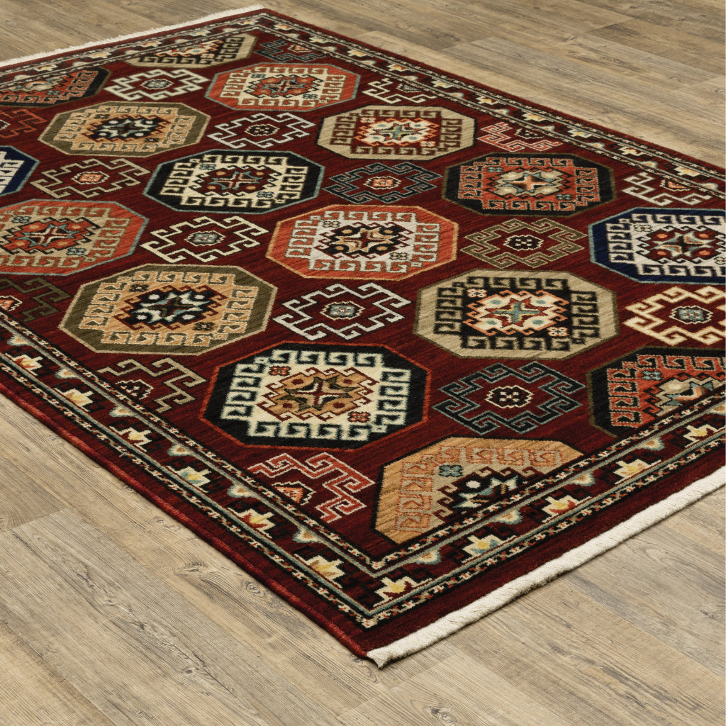 Oriental Weavers Lilihan 091R6 Multicolor Rectangle Indoor Area Rug - Soft & Durable Low Pile Rug with Geometric Design-