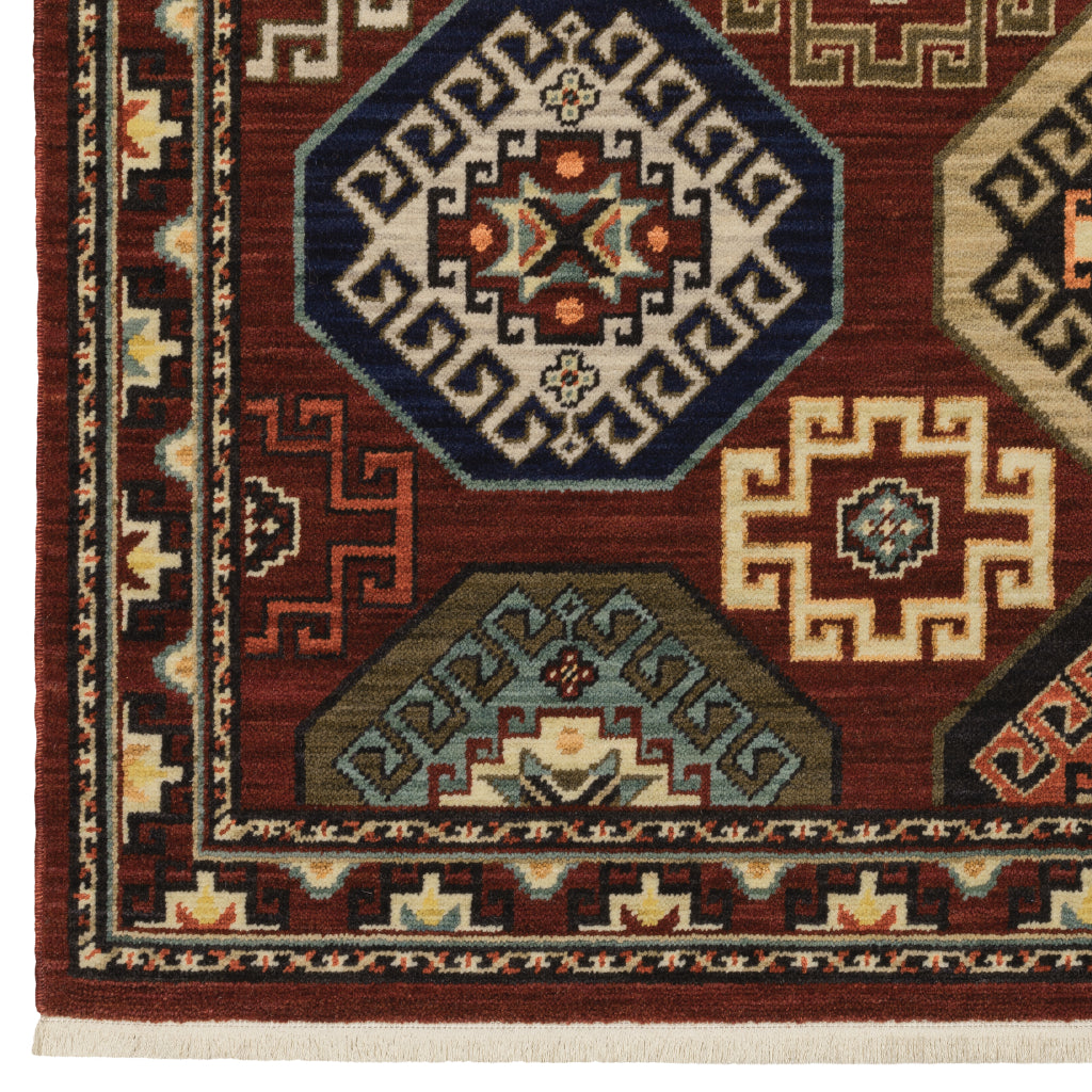Oriental Weavers Lilihan 091R6 Multicolor Rectangle Indoor Area Rug - Soft & Durable Low Pile Rug with Geometric Design-