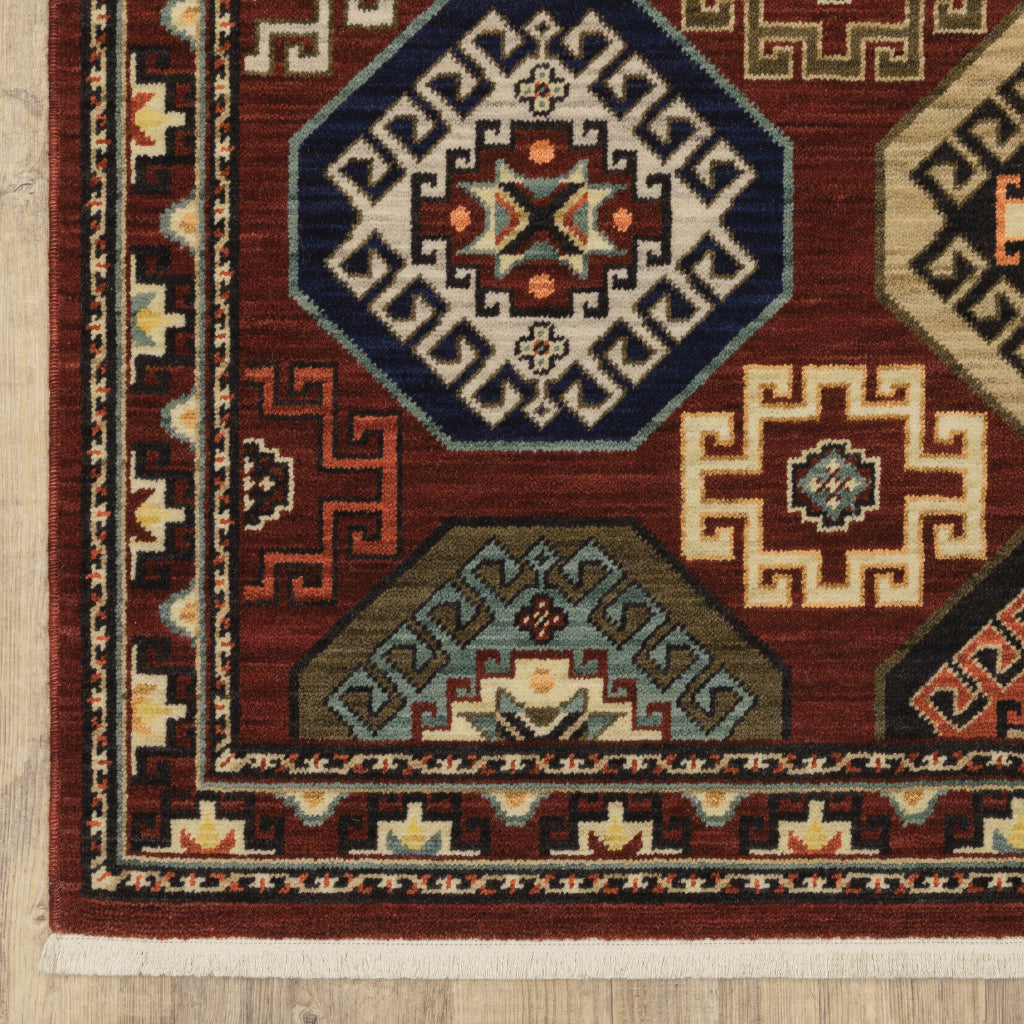 Oriental Weavers Lilihan 091R6 Multicolor Rectangle Indoor Runner - Soft & Durable Low Pile Rug with Geometric Design-