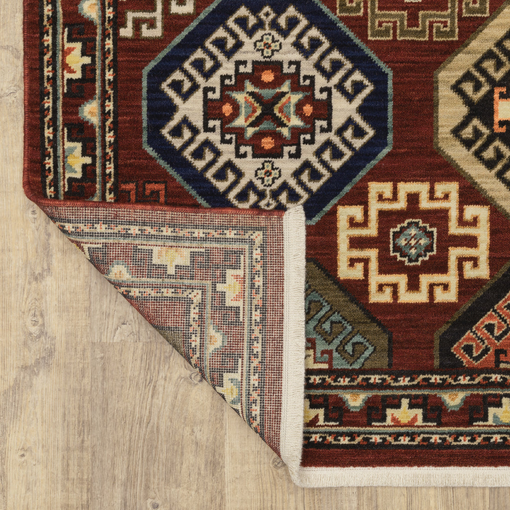 Oriental Weavers Lilihan 091R6 Multicolor Rectangle Indoor Runner - Soft & Durable Low Pile Rug with Geometric Design-