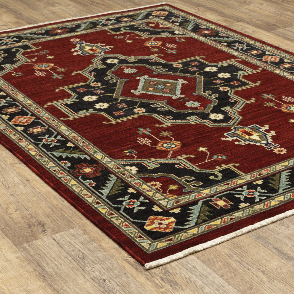 Oriental Weavers Lilihan 092R6 Multicolor Rectangle Indoor Area Rug - Soft & Durable Low Pile Rug with Medallion Design-
