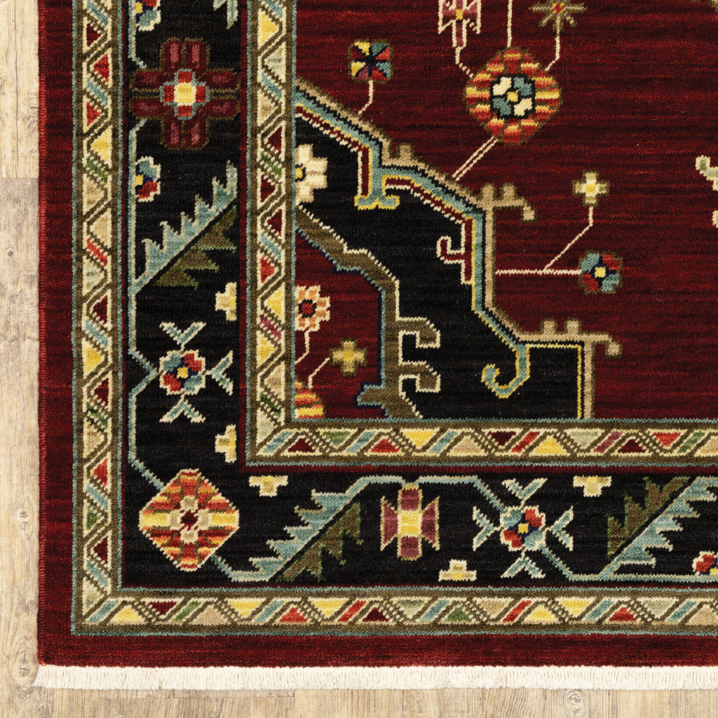 Oriental Weavers Lilihan 092R6 Multicolor Rectangle Indoor Area Rug - Soft & Durable Low Pile Rug with Medallion Design-
