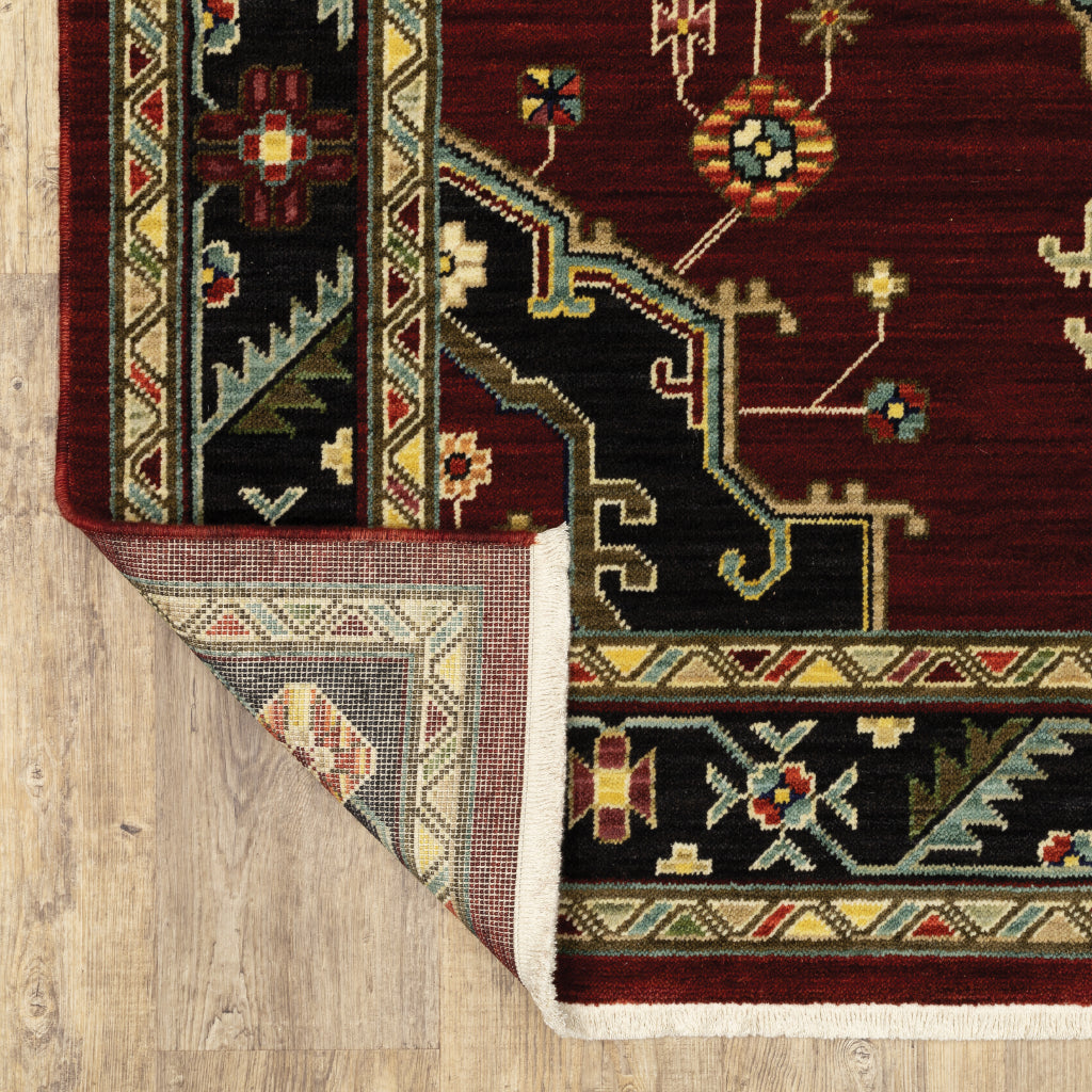 Oriental Weavers Lilihan 092R6 Multicolor Rectangle Indoor Area Rug - Soft & Durable Low Pile Rug with Medallion Design-