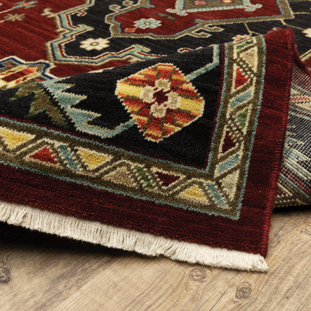 Oriental Weavers Lilihan 092R6 Multicolor Rectangle Indoor Area Rug - Soft & Durable Low Pile Rug with Medallion Design-