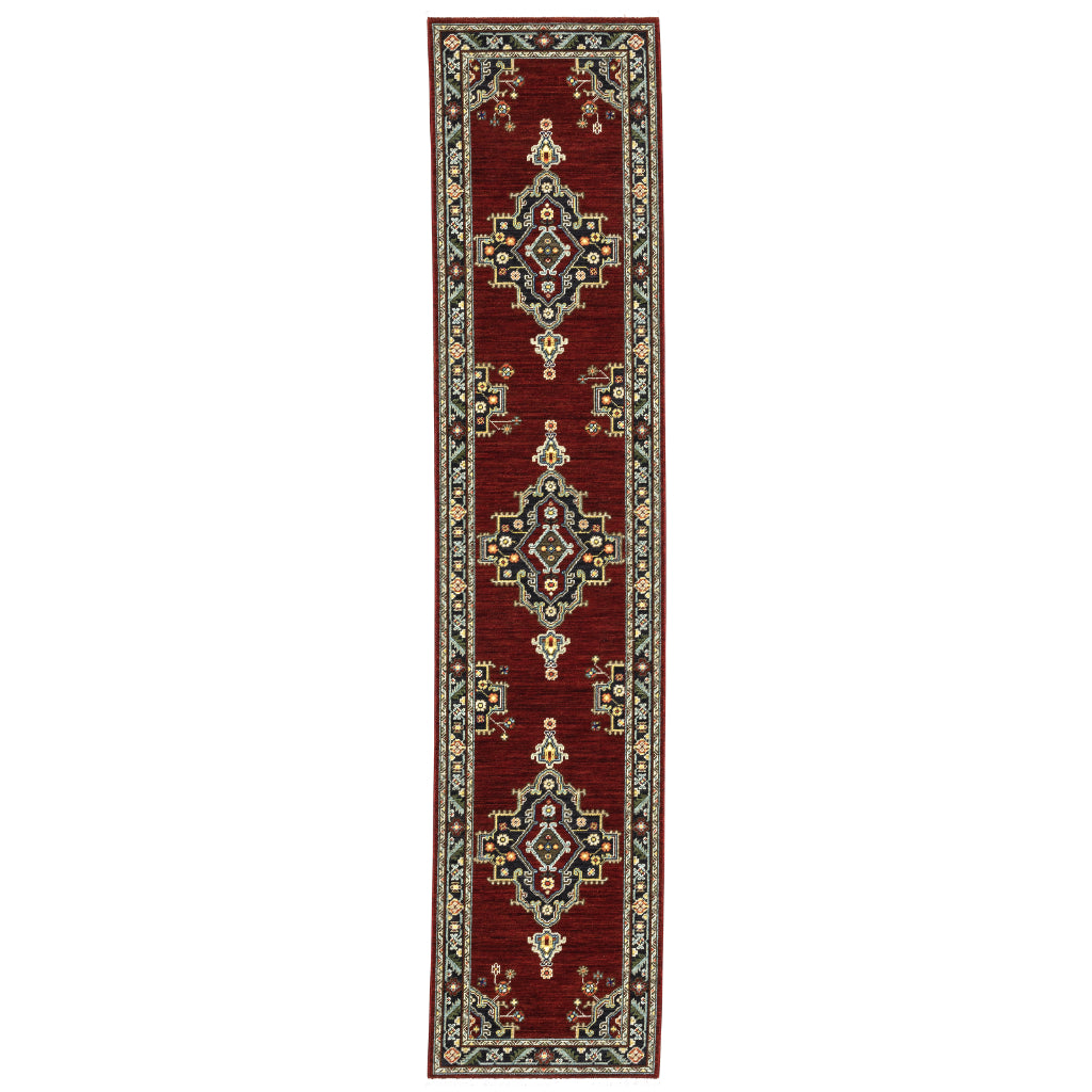 Oriental Weavers Lilihan 092R6 Multicolor Rectangle Indoor Runner - Soft & Durable Low Pile Rug with Medallion Design-