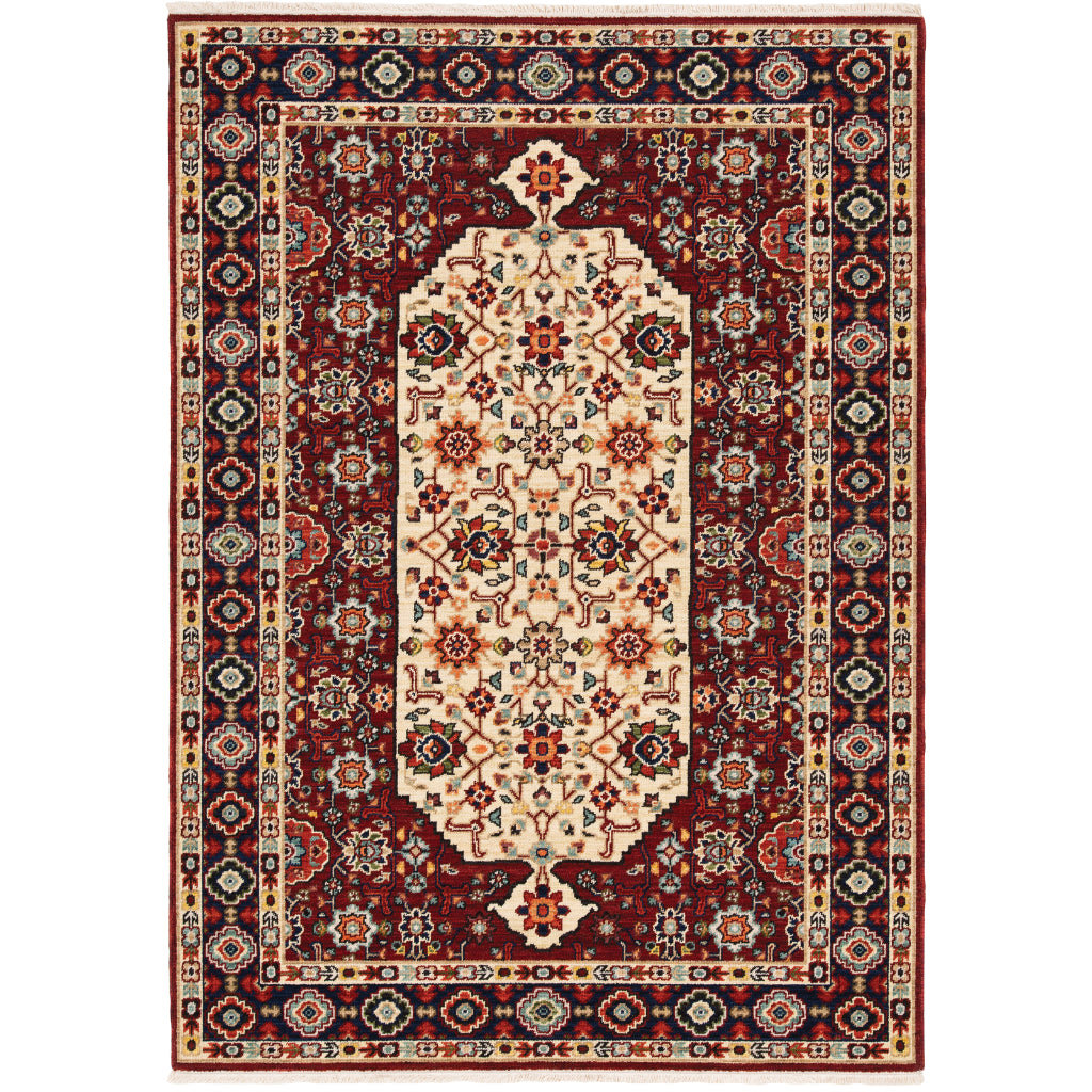 Oriental Weavers Lilihan 1802W Multicolor Rectangle Indoor Area Rug - Soft & Durable Low Pile Rug with Oriental Design-