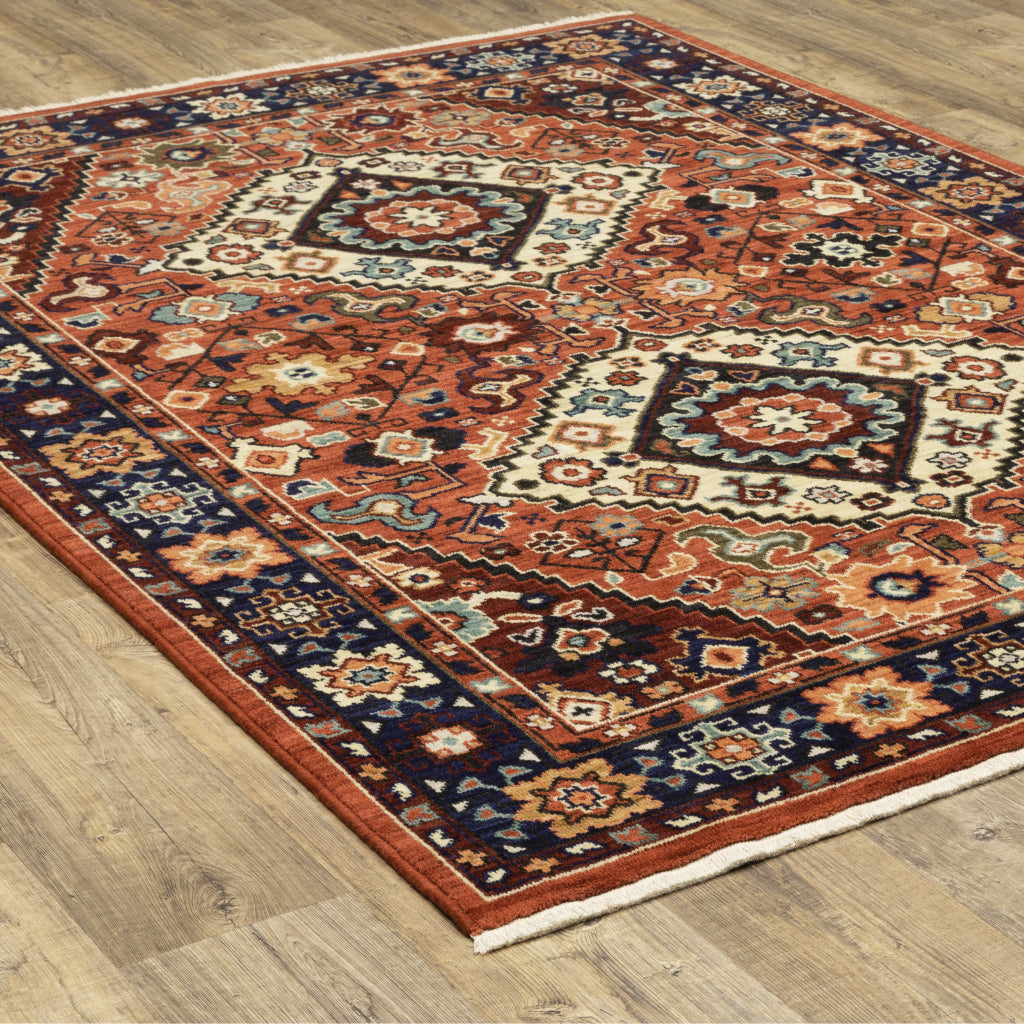 Oriental Weavers Lilihan 2061V Multicolor Rectangle Indoor Area Rug - Soft & Durable Low Pile Rug with Medallion Design-