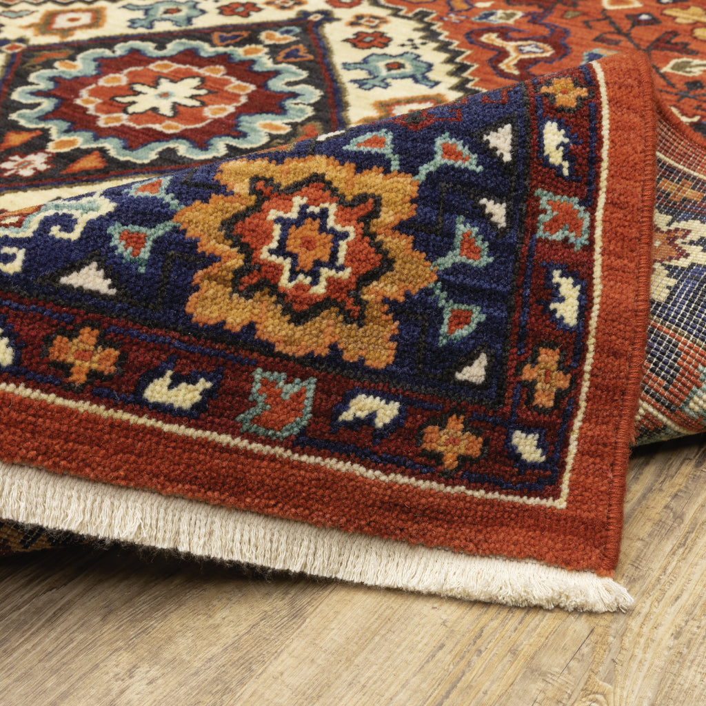 Oriental Weavers Lilihan 2061V Multicolor Rectangle Indoor Area Rug - Soft & Durable Low Pile Rug with Medallion Design-